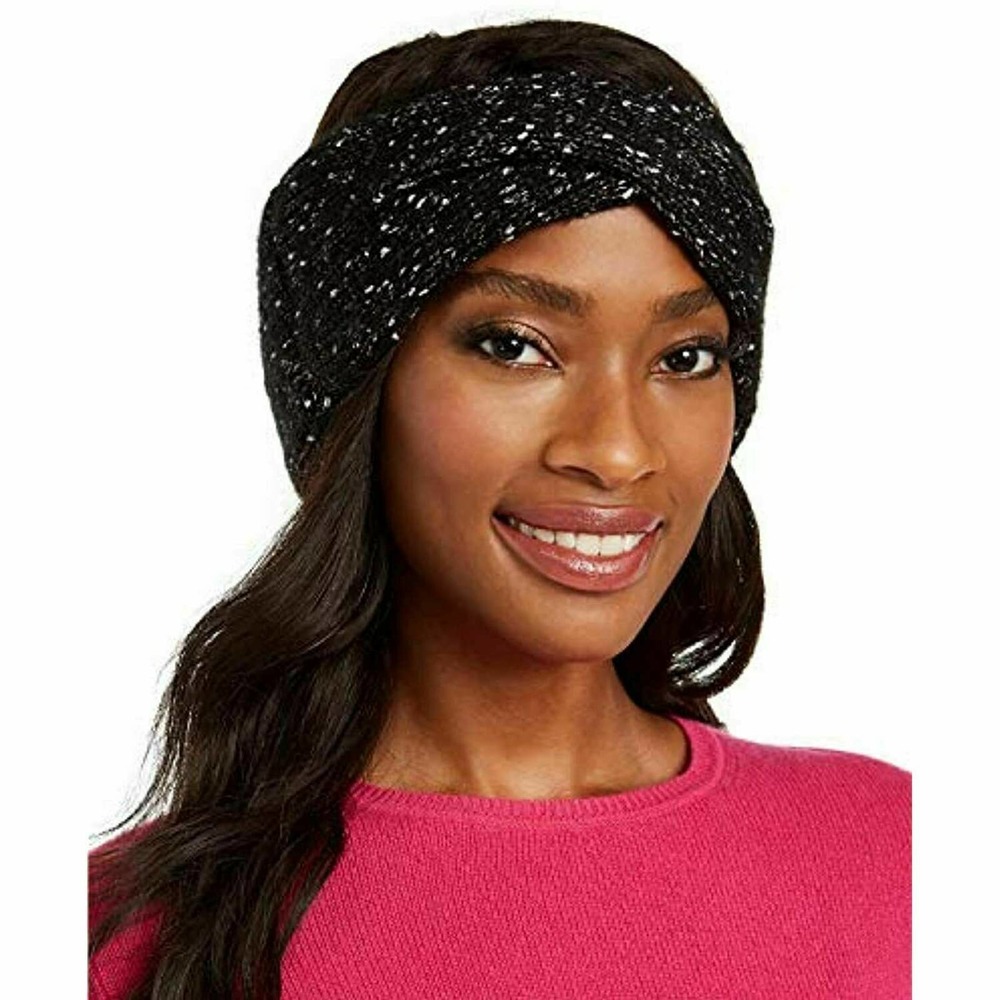 DKNY Fleece-Lined Headband Copper Lurex Head Band